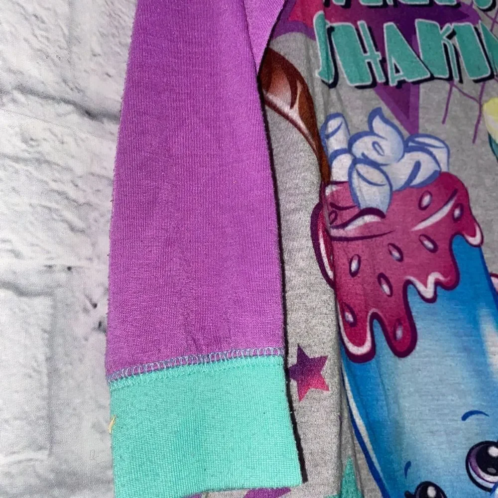 Shopkins little girls nightgown and fleece pants & shopkins top